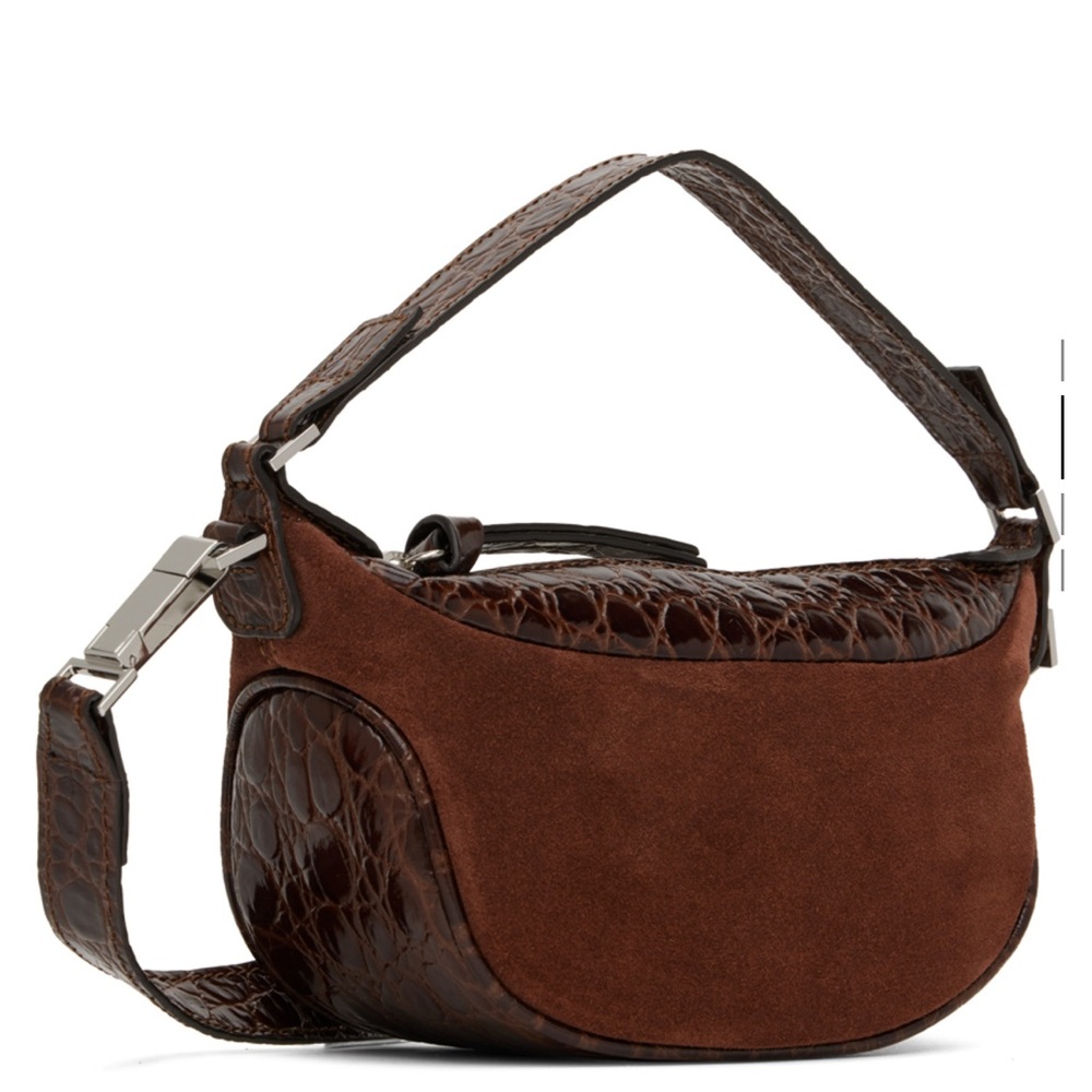 BY FAR brown mini ami shoulder bag